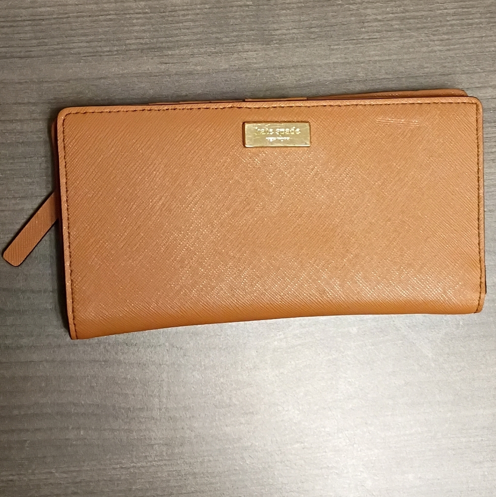 Kate Spade Light Brown Wallet with Gold Accent